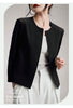 Women's Open-Front Blazer, Collarless Design and Long Sleeves