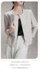 Women's Open-Front Blazer, Collarless Design and Long Sleeves