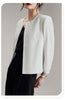 Women's Open-Front Blazer, Collarless Design and Long Sleeves