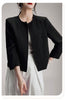 Women's Open-Front Blazer, Collarless Design and Long Sleeves