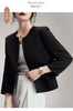 Women's Open-Front Blazer, Collarless Design and Long Sleeves