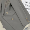 Women's Brown Blazer, Lapel Collar, Long Sleeves and Relaxed Shape