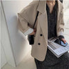 Women's Relaxed Blazer, Lapel Collar, Long Sleeves and Pocket Detail