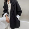 Women's Relaxed Blazer, Lapel Collar, Long Sleeves and Pocket Detail