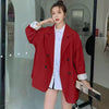 Women's Relaxed Blazer, Lapel Collar, Long Sleeves and Pocket Detail