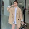 Women's Relaxed Blazer, Lapel Collar, Long Sleeves and Pocket Detail