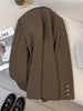 Women's Blazer, Metal-Tone Buttons, Notched Lapels and Long Sleeves