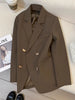 Women's Blazer, Metal-Tone Buttons, Notched Lapels and Long Sleeves