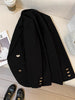 Women's Blazer, Metal-Tone Buttons, Notched Lapels and Long Sleeves