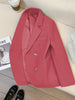 Women's Blazer, Metal-Tone Buttons, Notched Lapels and Long Sleeves