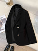 Women's Blazer, Metal-Tone Buttons, Notched Lapels and Long Sleeves