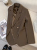 Women's Blazer, Metal-Tone Buttons, Notched Lapels and Long Sleeves