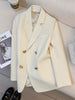 Women's Blazer, Metal-Tone Buttons, Notched Lapels and Long Sleeves