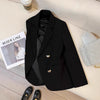 Women's Blazer, Metal-Tone Buttons, Notched Lapels and Long Sleeves
