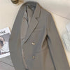 Women's Blazer, Metal-Tone Buttons, Notched Lapels and Long Sleeves
