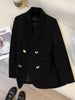 Women's Blazer, Metal-Tone Buttons, Notched Lapels and Long Sleeves