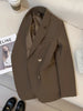 Women's Blazer, Metal-Tone Buttons, Notched Lapels and Long Sleeves