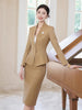 Women's Slim Fit Long Sleeve Polyester Business Suit Jacket for Spring Fall Office Office Work in Elegant Style