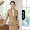 Women's Slim Fit Long Sleeve Polyester Business Suit Jacket for Spring Fall Office Office Work in Elegant Style