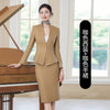 Women's Slim Fit Long Sleeve Polyester Business Suit Jacket for Spring Fall Office Office Work in Elegant Style