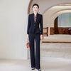 Women's Slim Fit Long Sleeve Polyester Business Suit Jacket for Spring Fall Office Office Work in Elegant Style