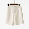 Women's Lightweight Polyester Zipper Casual Wide Leg Straight Leg Shorts for Summer Office in Black Apricot