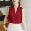 Women's Slim Fit Satin Solid Color V-Neck Long Sleeve Pullover Blazer with Button for Work Office in White