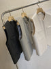 Women's Routine Fit Polyester Solid Color Round Neck Single Breasted Vest with Pocket Cardigan Style for Spring Commute in Gray