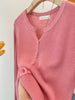 Women's Routine Fit Wool Blend Solid Color V-Neck Long Sleeve Button Cardigan for Spring Fall in White Black Pink Apricot