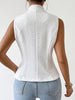 Women's Sleeveless Suit Vest, Jacquard Texture, Button Front, Polyester