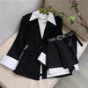 Women's Lightweight Polyester Long Sleeve High Waist Casual Pants for Spring in Blazer