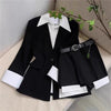 Women's Lightweight Polyester Long Sleeve High Waist Casual Pants for Spring in Blazer