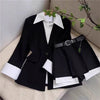 Women's Lightweight Polyester Long Sleeve High Waist Casual Pants for Spring in Blazer