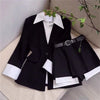 Women's Lightweight Polyester Long Sleeve High Waist Casual Pants for Spring in Blazer