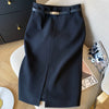 Women's Polyester Solid Color Button Blazer with Office Style for Spring in Black