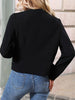 Women's Slim Fit Polyester Solid Color Suit Collar Long Sleeve Elegant Jacket for Spring Fall in Classic Style