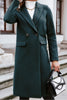 Women's Longline Coat, Lapel Collar, Long Sleeves and Straight Silhouette