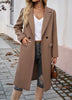 Women's Longline Coat, Lapel Collar, Long Sleeves and Straight Silhouette