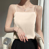 Women's Loose Fit Acetate Solid Color Ice Cream Color Vest Sleeveless for Spring Sophisticated Style