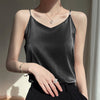 Women's Loose Fit Acetate Solid Color Ice Cream Color Vest Sleeveless for Spring Sophisticated Style