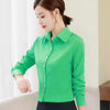 Women's Slim Fit Polo Collar Long Sleeve Solid Color Single Button Polyester Cardigan Style Blazer for Casual Work in Summer