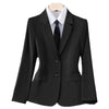 Women's Long Sleeve Double Breasted Polyester Suit Set for Office Interviews and Formal Business in Black for Spring
