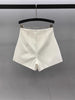 Women's Harajuku Style Polyester Three-Dimensional Decoration Wide Leg Shorts for Summer in Black and White