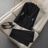 Women's Slim Fit Polyester Long Sleeve Business Blazer Jacket for Office Work Commute in White Black Pink