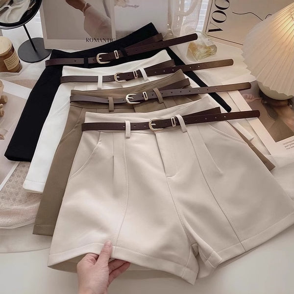 Women's Sexy Zipper Polyester Casual Pants for Summer in Khaki White Black Apricot