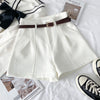 Women's Sexy Zipper Polyester Casual Pants for Summer in Khaki White Black Apricot
