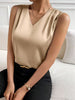Women's Loose Fit Polyester Solid Color Pullover Patch Sleeveless Vest for Summer Casual Work Office in Burgundy