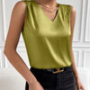 Women's Loose Fit Polyester Solid Color Pullover Patch Sleeveless Vest for Summer Casual Work Office in Burgundy