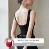 Women's Slim Fit Cotton Solid Color Vest Style Dress for Spring in White Caramel