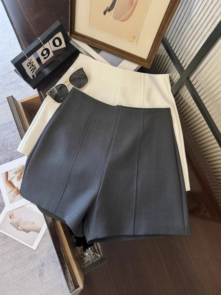 Women's Casual Solid Color Blended Pants for Summer in White